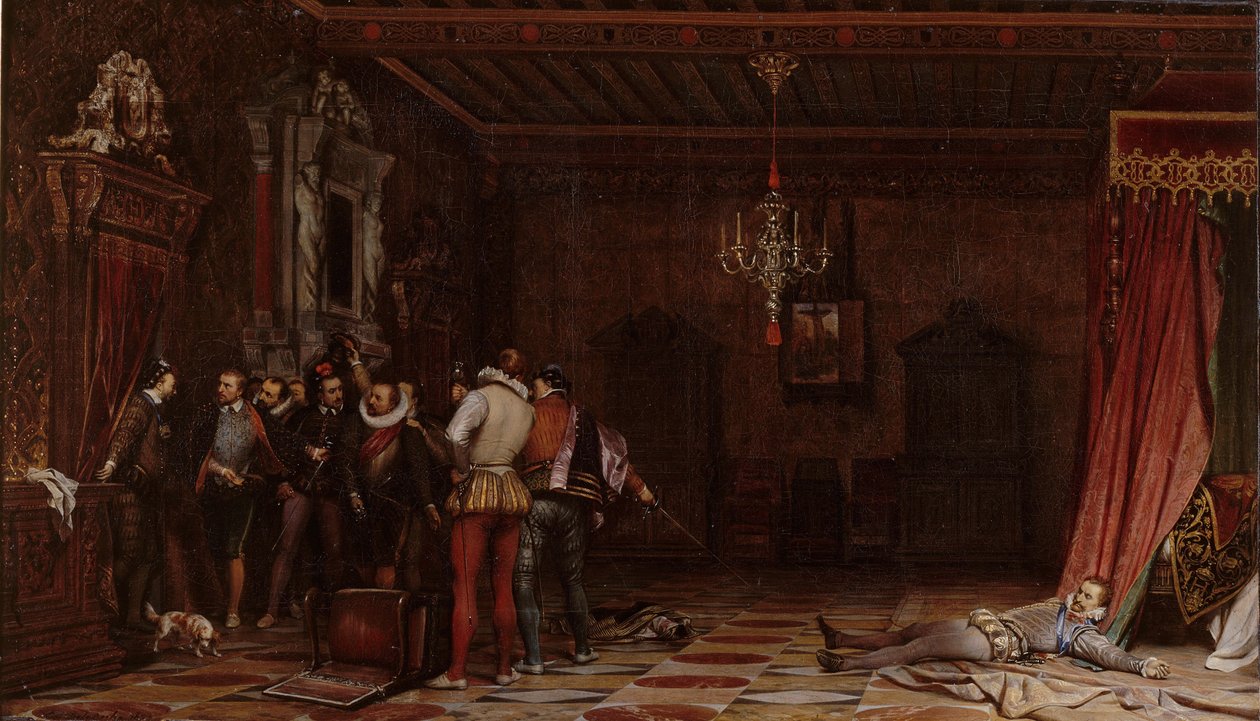 Atentát na vévodu z Guise na zámku Blois v roce 1588, 1834 od Paul Delaroche