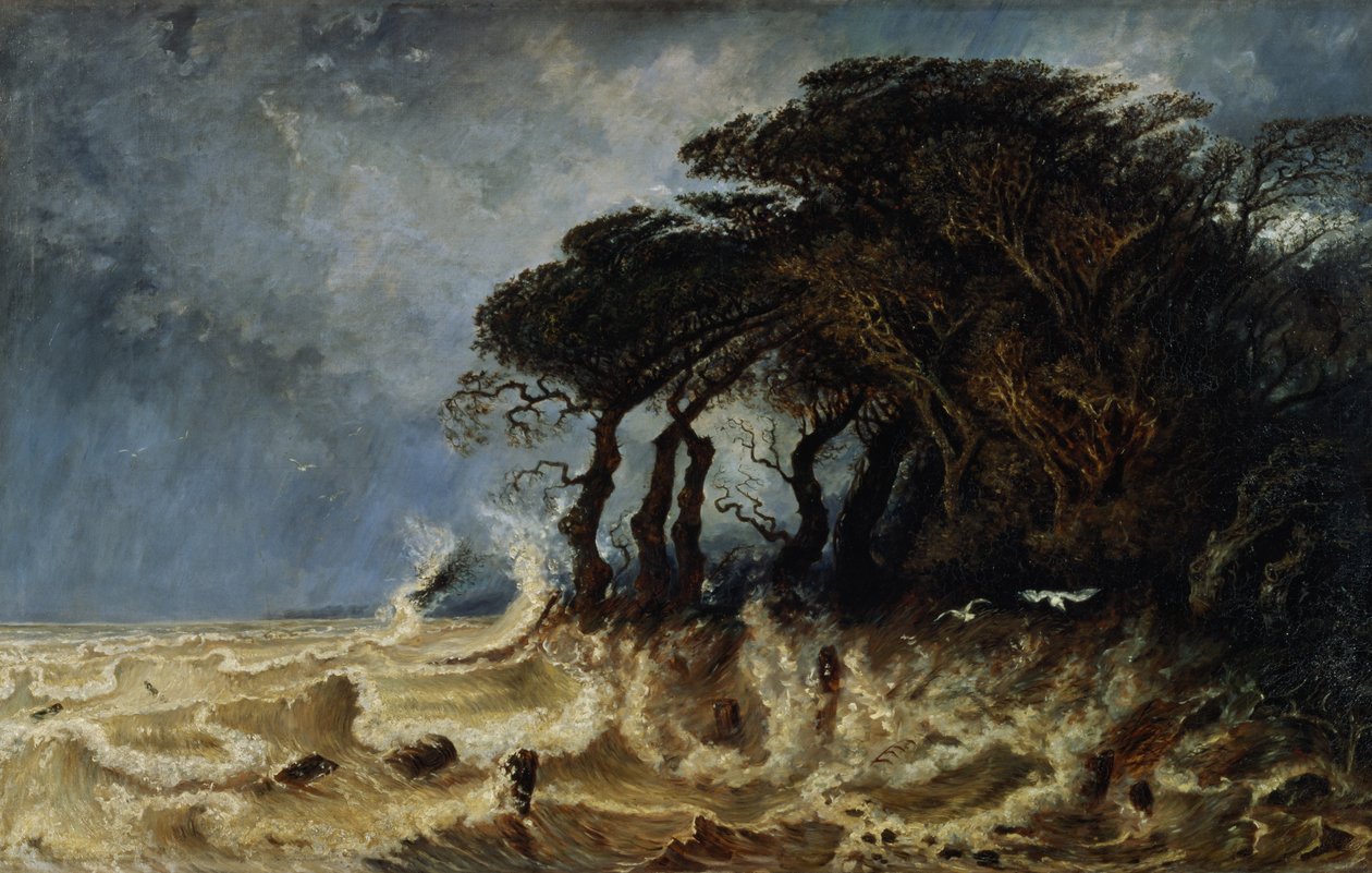Jarní příliv u Honfleuru, asi 1861 od Paul Huet