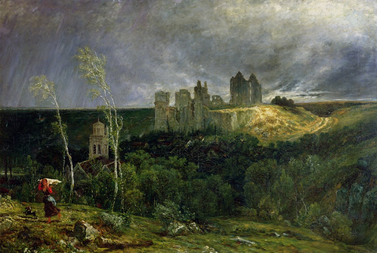 Ruiny Chateau de Pierrefonds, 1861 od Paul Huet