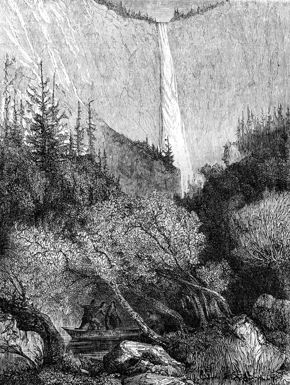 Vodopád, Yosemitský národní park, Kalifornie, 19. století. od Paul Huet