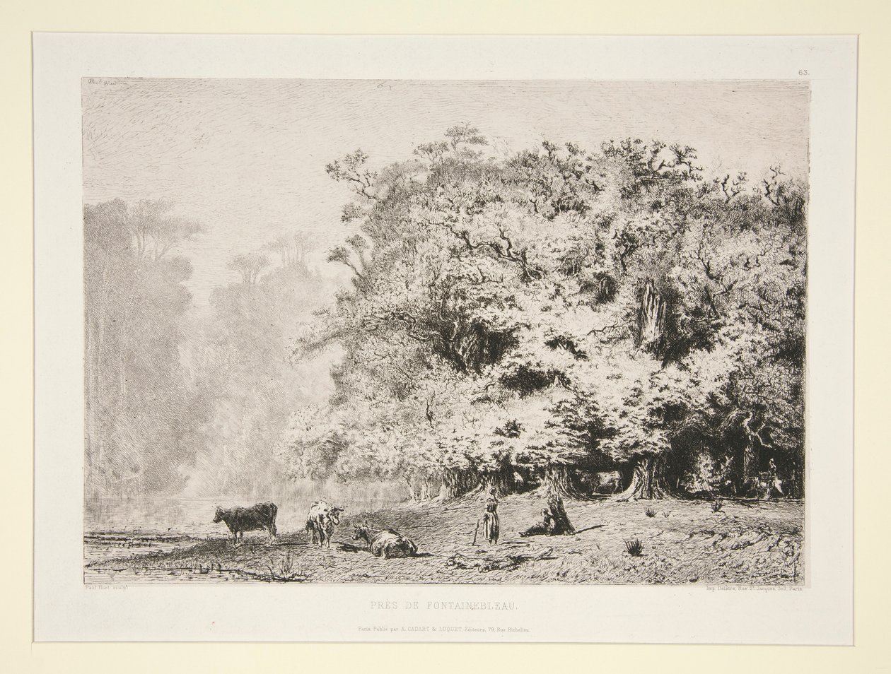 Les poblíž Fontainebleau od Paul Huet
