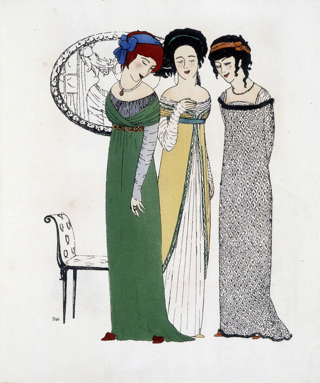 Stvoření Paula Poireta z „Les Dresses de Paul Poiret“, kresba Paula Iribea. 1908 od Paul Iribe