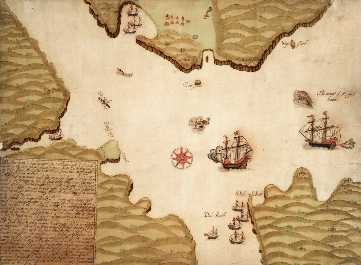 Mapa Milford Haven v St Georges a Bristolském průlivu od Paul Ive