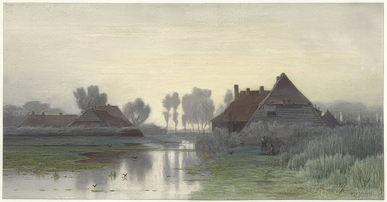 Farmy v ranní mlze. 1838-1903 od Paul Joseph Constantin Gabriel