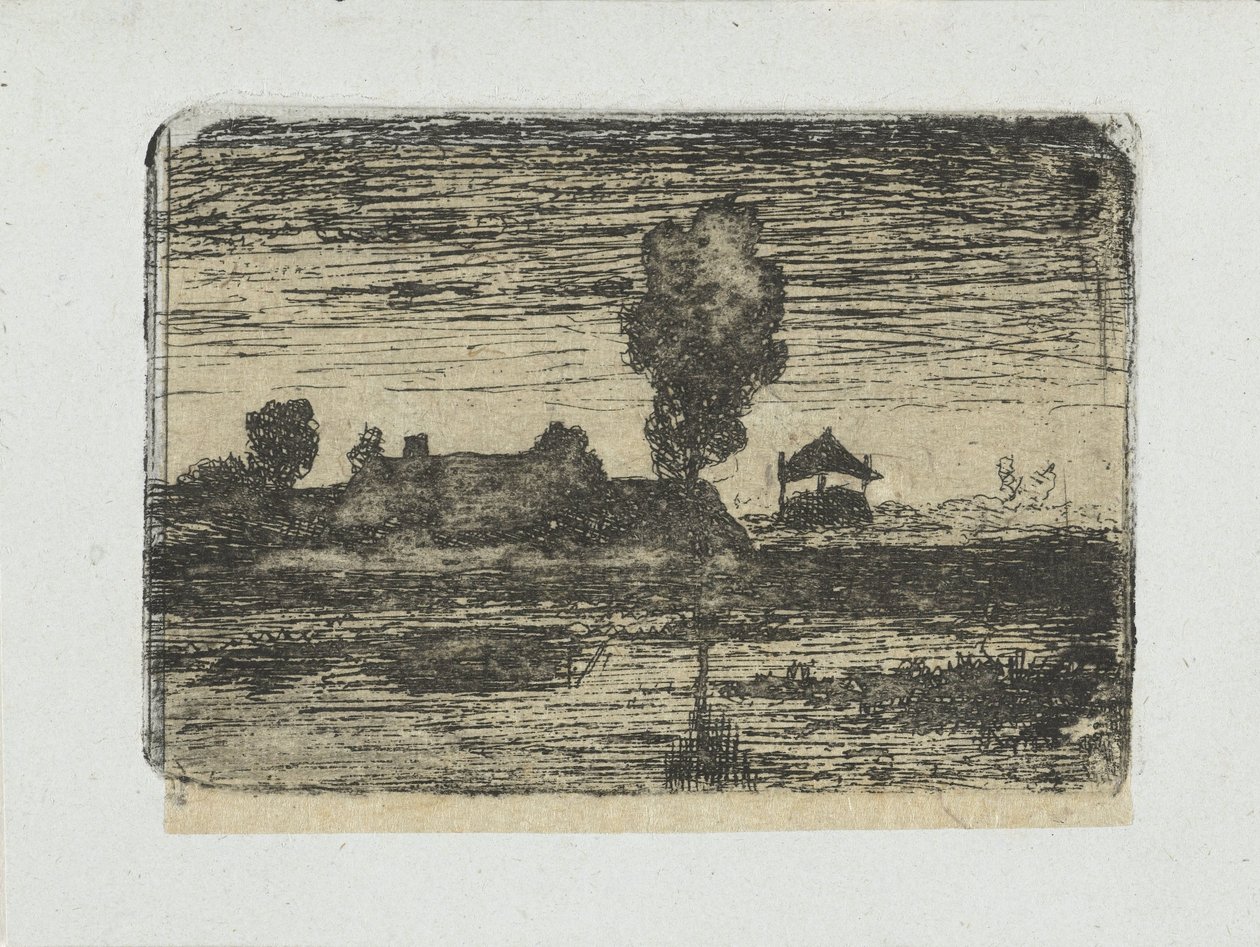 Krajina s kupkou sena od Paul Joseph Constantin Gabriel