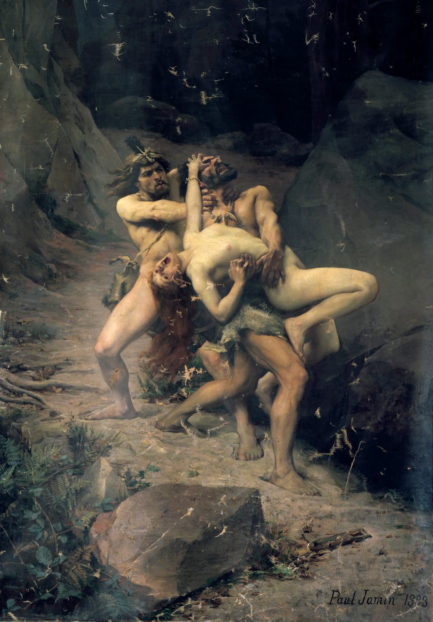 „Znásilnění v době kamenné“, 1888 od Paul Joseph Jamin
