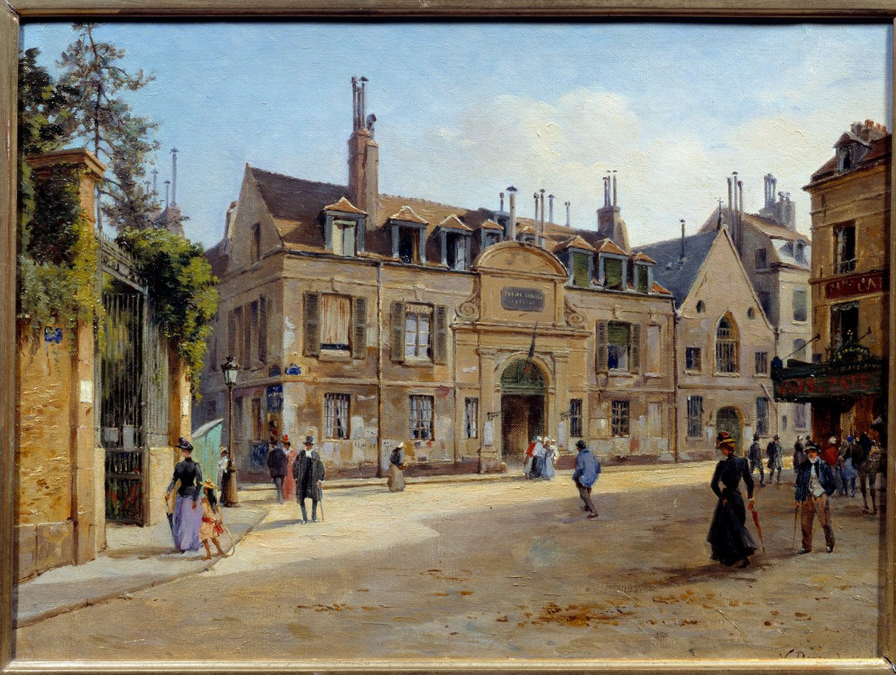 Pohled na bývalou nemocnici Pie v rue Lacepede v Paříži Obraz Victora Dargauda (asi 1850-asi 1913) 1904 Ne. 0,24 x 0,38 m Paříž, Musee Carnavalet od Paul Joseph Victor Dargaud