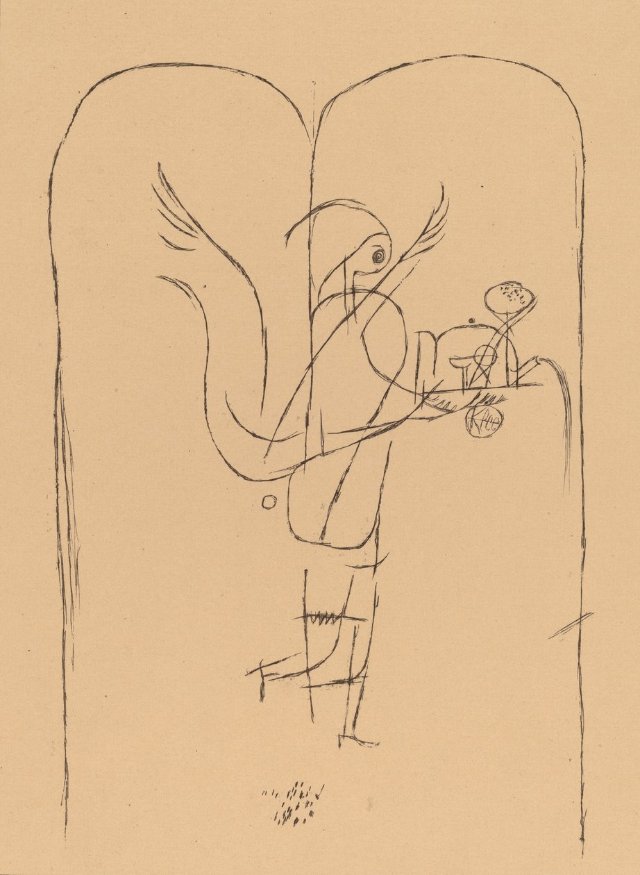 Génius podává malou snídani Génius podává malou snídani, 1920. od Paul Klee