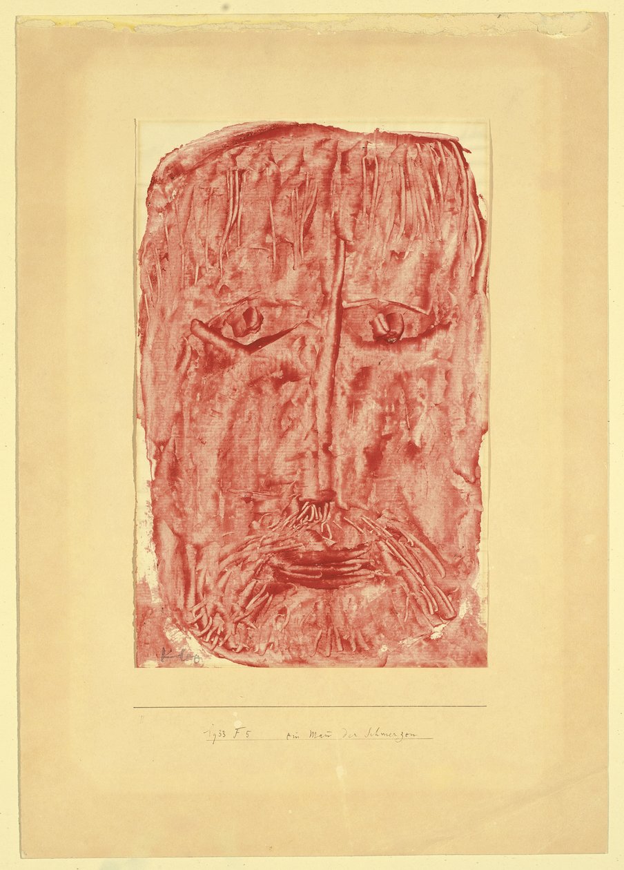 Muž smutku; Muž bolesti od Paul Klee