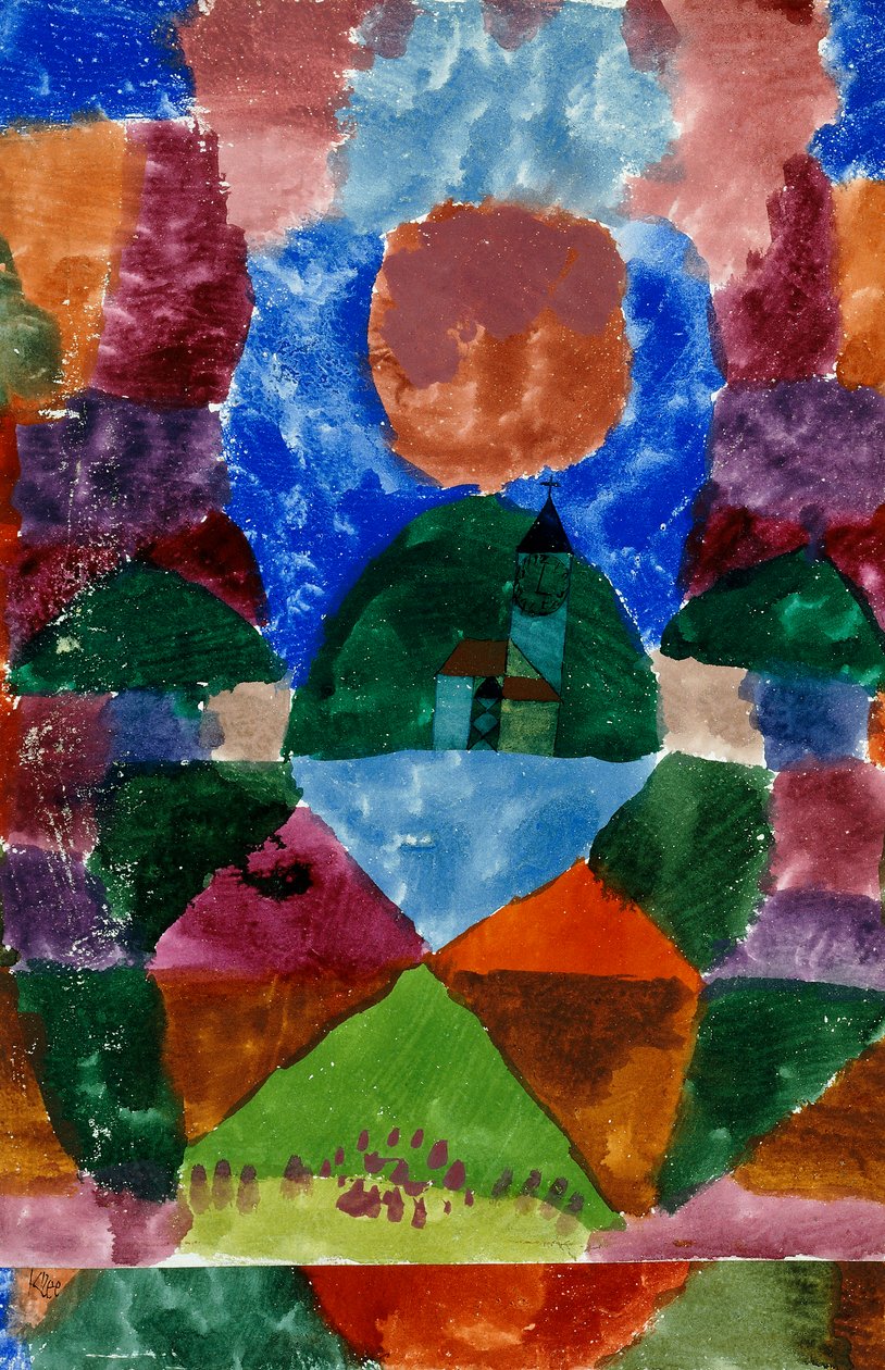 Stlačený pohled na Tegernsee od Paul Klee