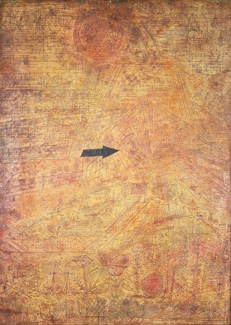 Šíp v zahradě (Šíp do zahrady) od Paul Klee
