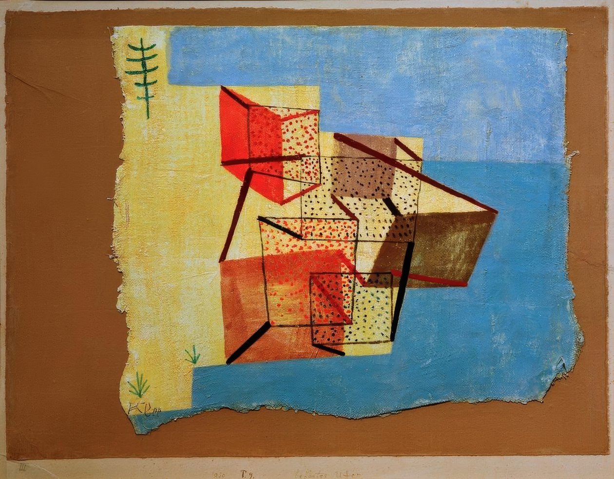 Zastavěný břeh od Paul Klee