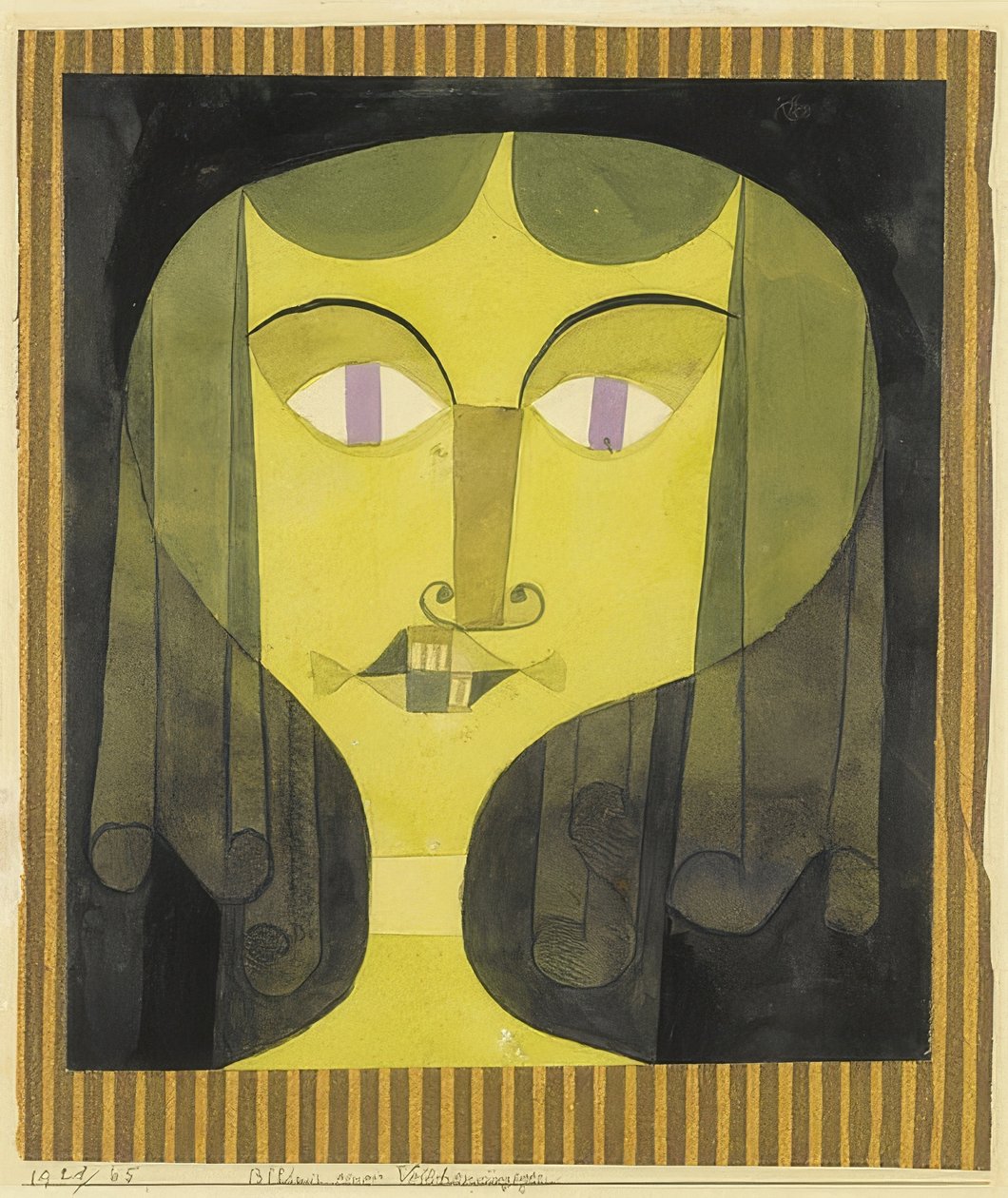 Portrét ženy s fialovýma očima. 1921/65 od Paul Klee