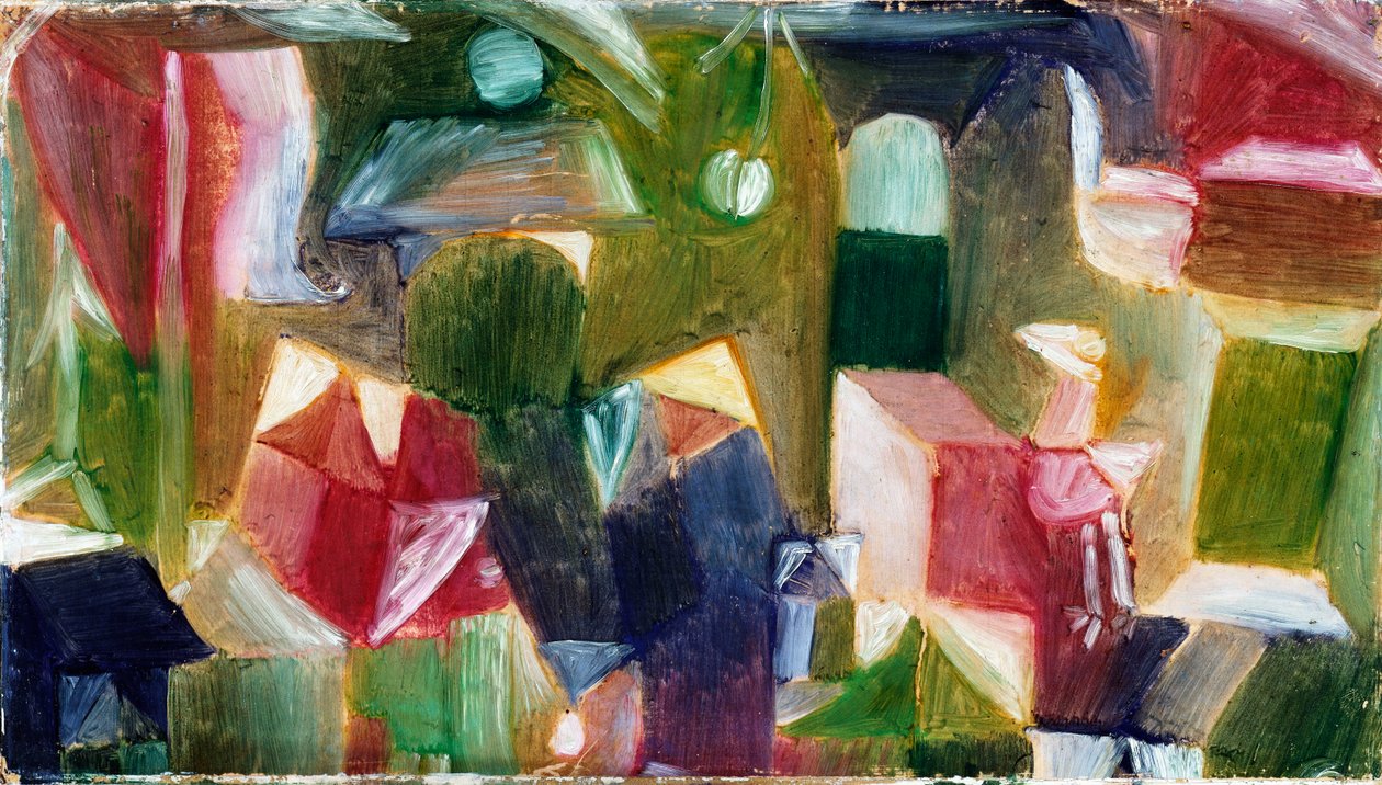 Bird Picture, cca 1919 (olej na papíře na plátně) od Paul Klee