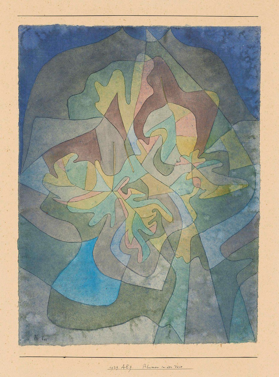 Blumen in der Vase Květiny ve váze, 1929. od Paul Klee