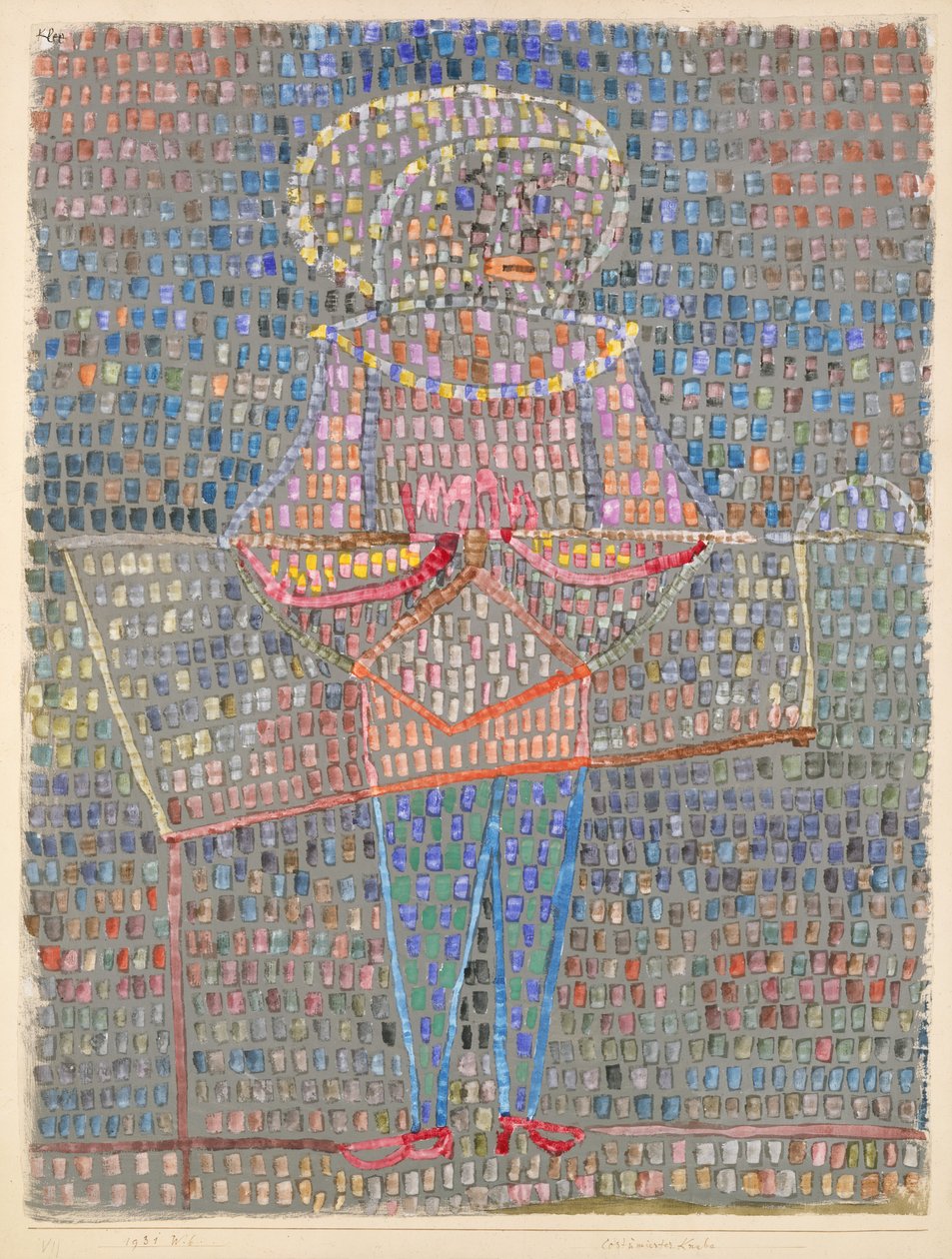 Chlapec v maškarních šatech od Paul Klee