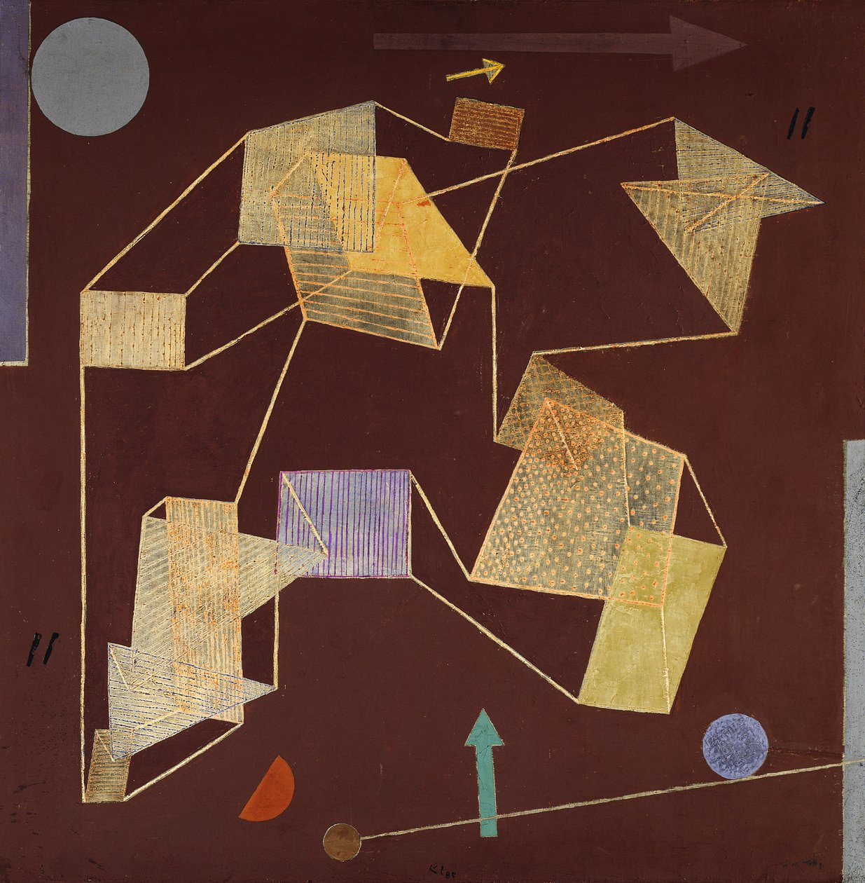 vztlak a výtlak (letění); Výtah a cesta (klouzání) od Paul Klee