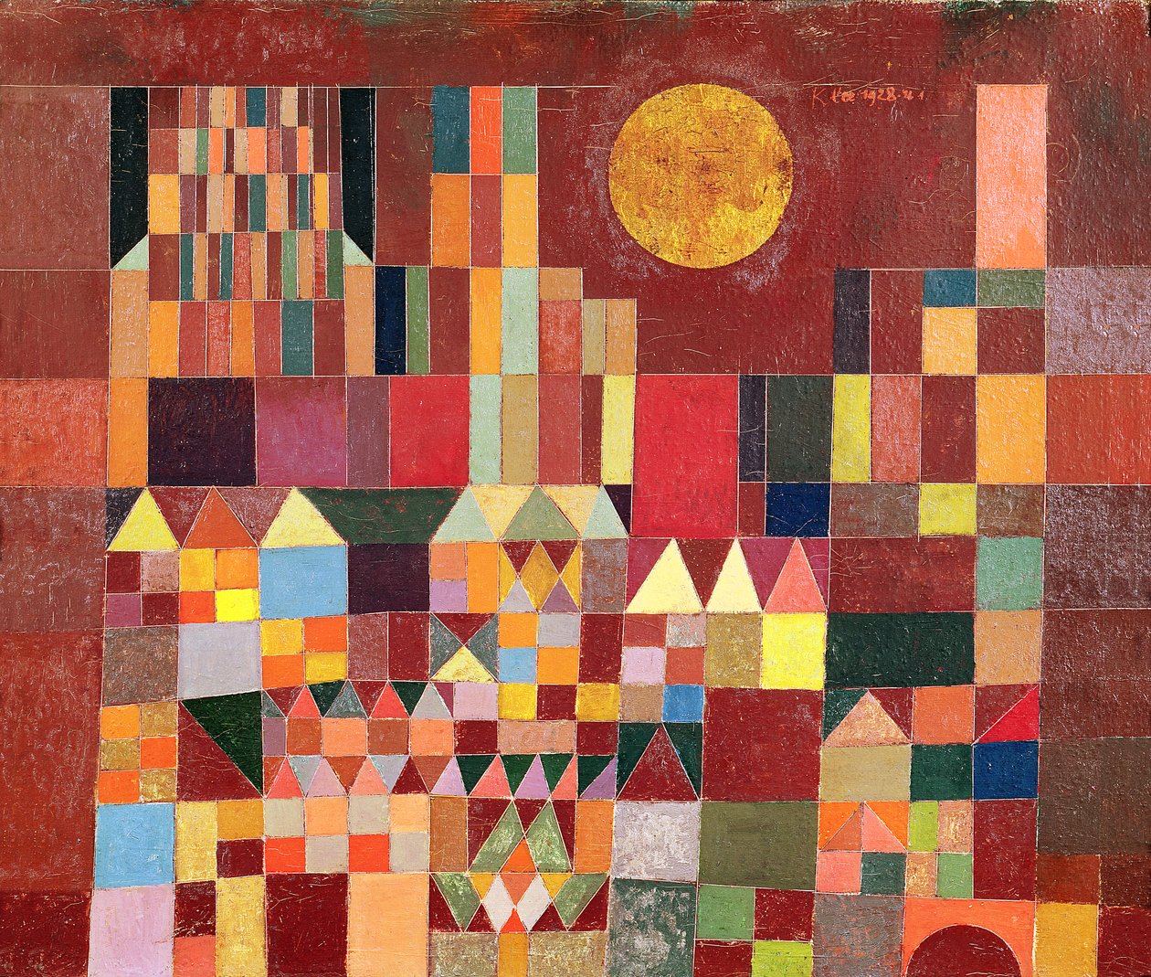 Hrad a Slunce od Paul Klee