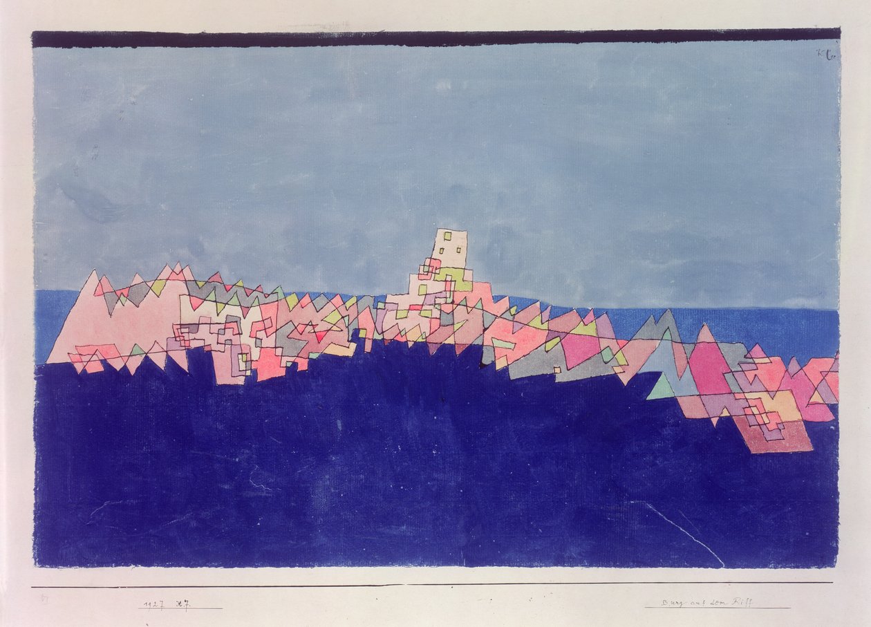 Hrad na útesu od Paul Klee