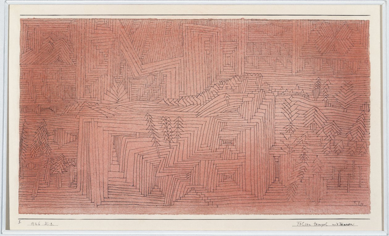 Cliff Temples with Firs od Paul Klee