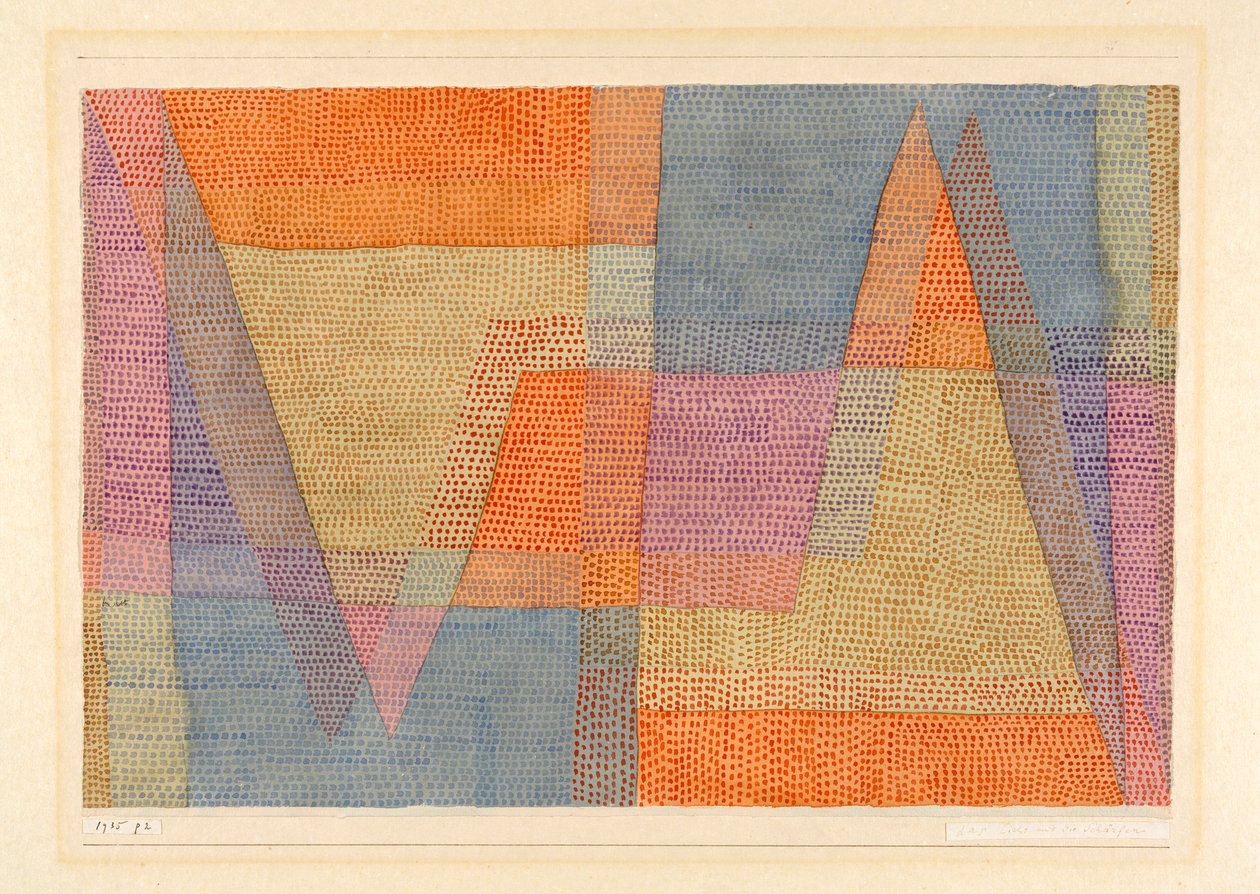 Das Licht und die Schärfen La lumière et les arêtes, 1935. od Paul Klee
