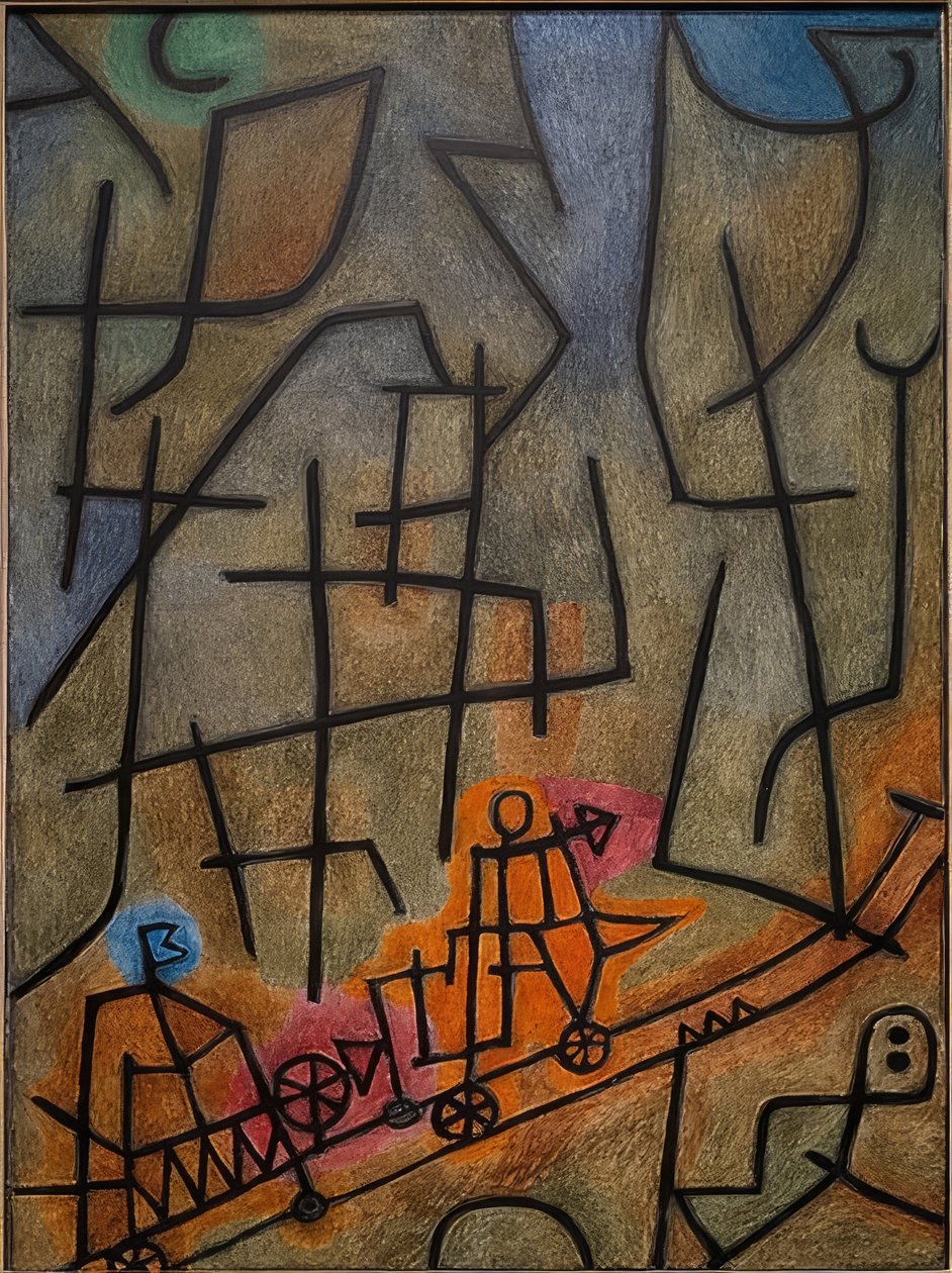 Dobývání hory. 1939 od Paul Klee