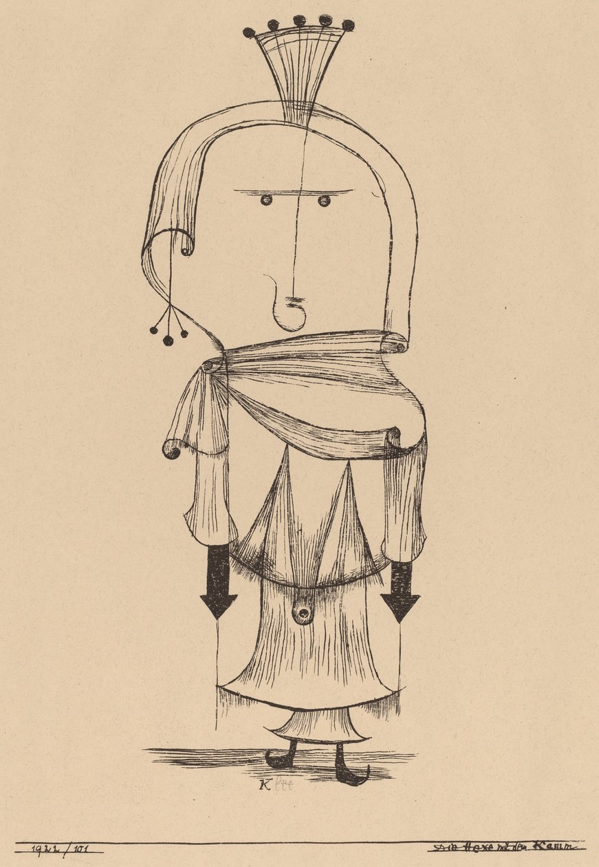 Čarodějnice s hřebenem, 1922. od Paul Klee
