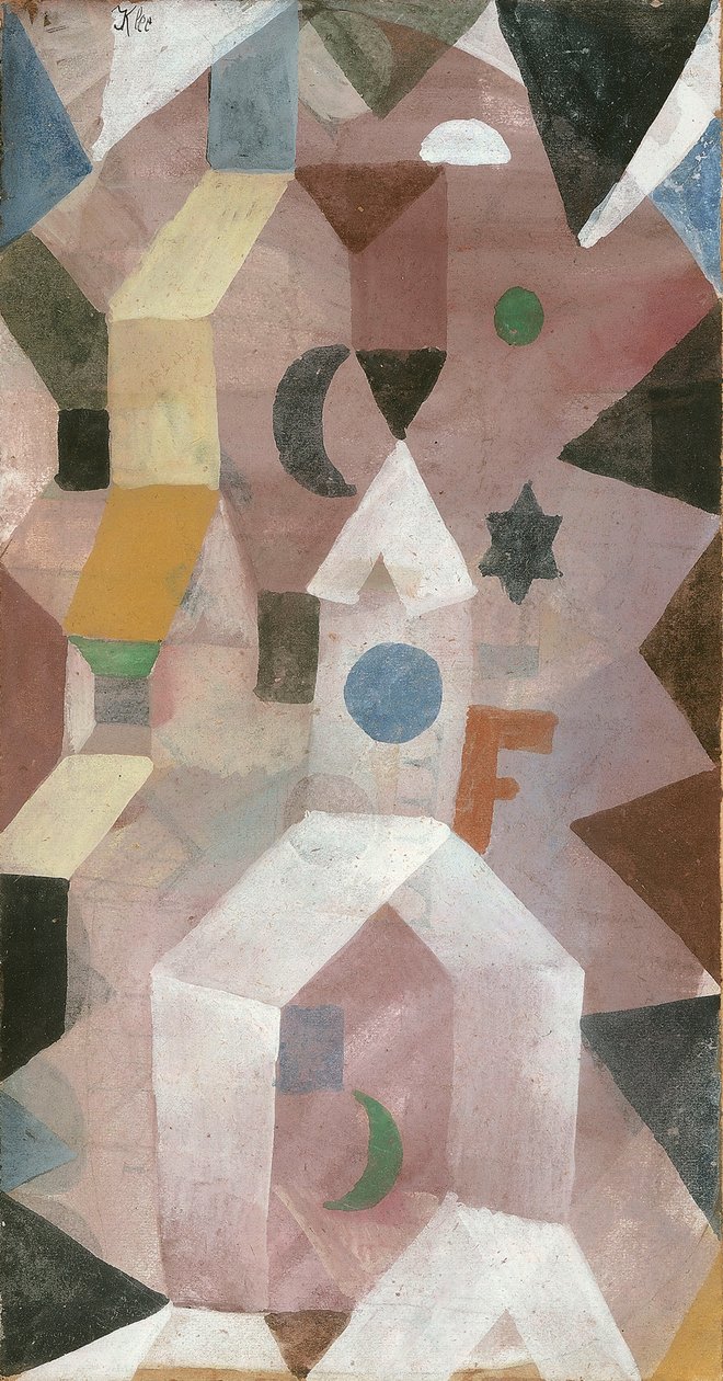 Kaple Die Kapelle, 1917. od Paul Klee