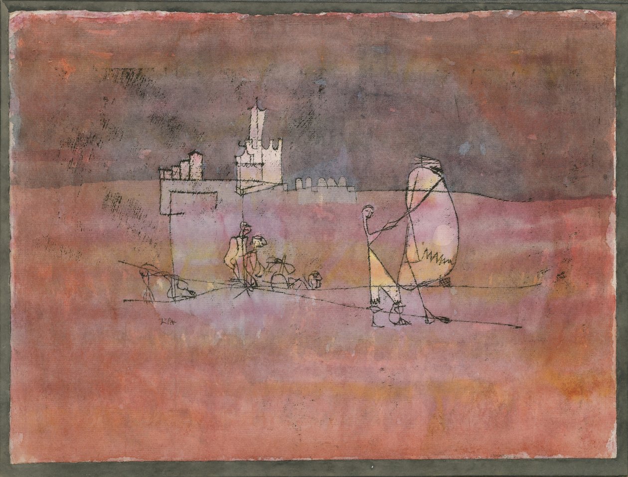 Epizoda Před arabským městem, 1923 od Paul Klee