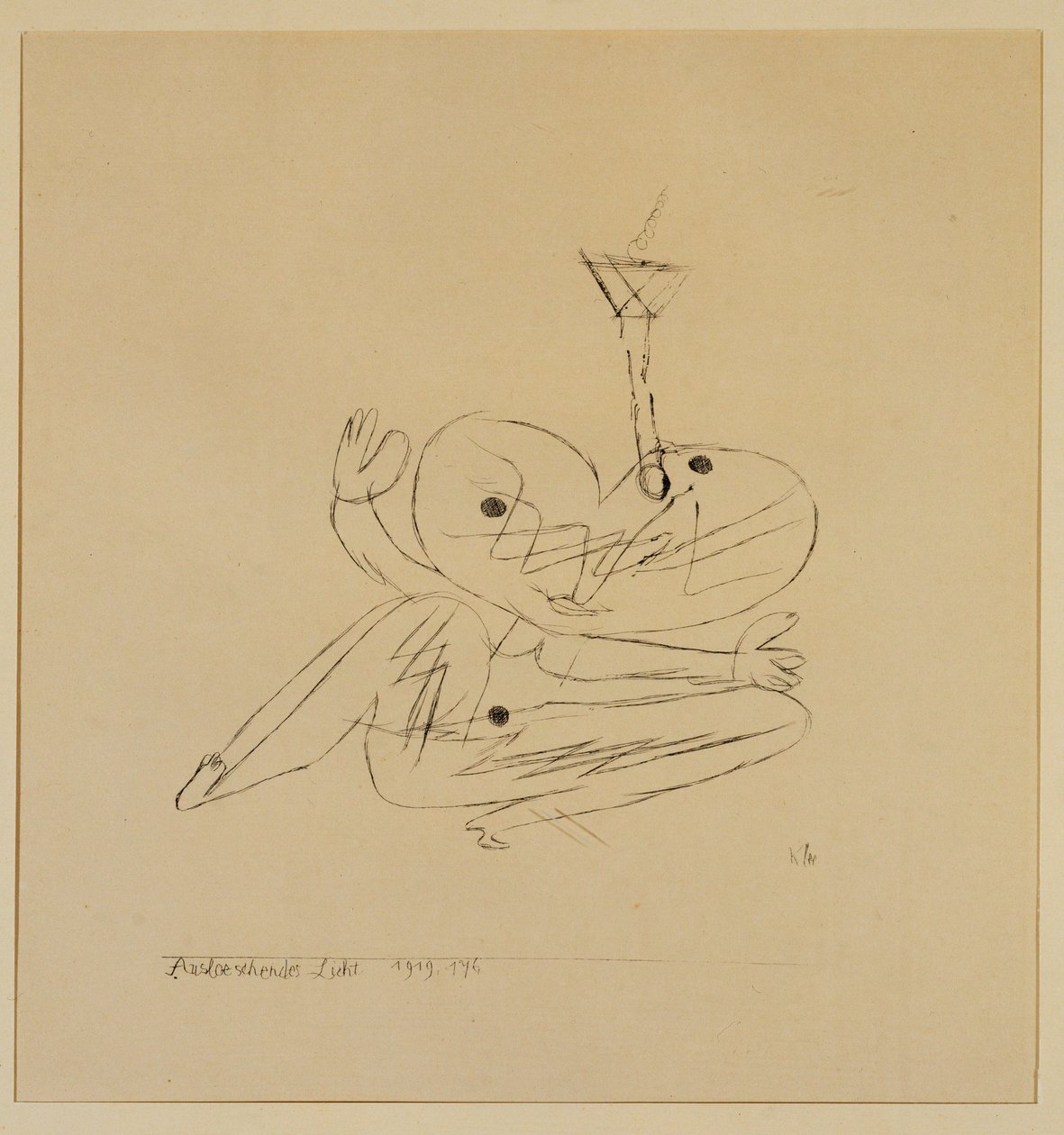 Zhášecí světlo (gravírování) od Paul Klee