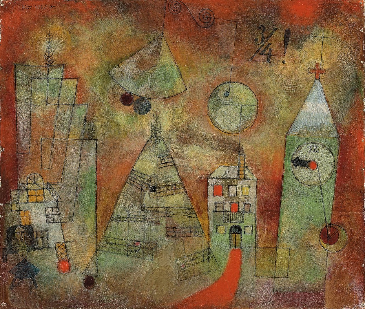 Osudová hodina ve čtvrt na dvanáct; Osudná hodina ve čtvrt na dvanáct od Paul Klee