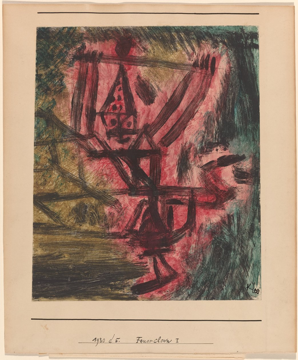 Feuer Clown I (Ohnivý klaun) od Paul Klee