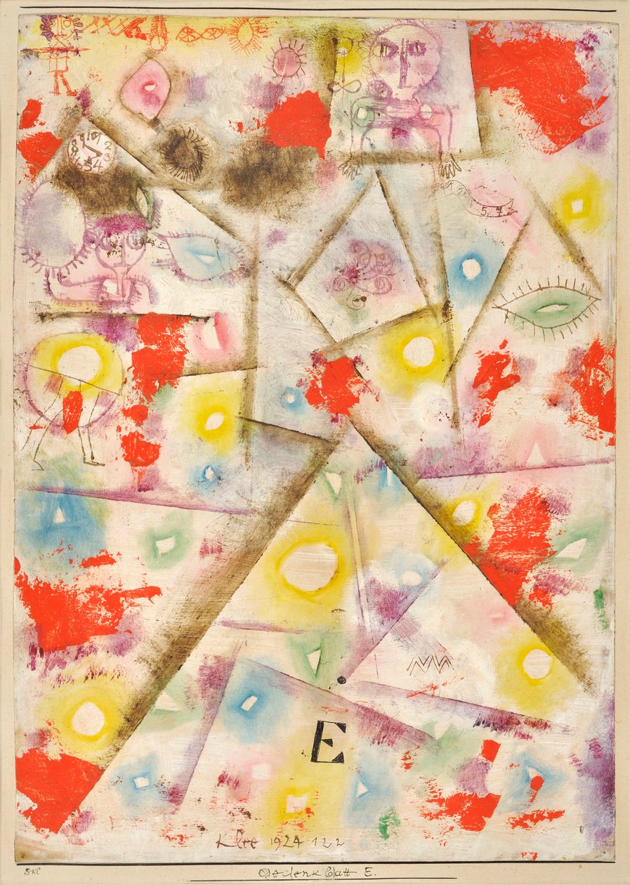 Pamětní list E od Klee, Paul (1879-1940) od Paul Klee