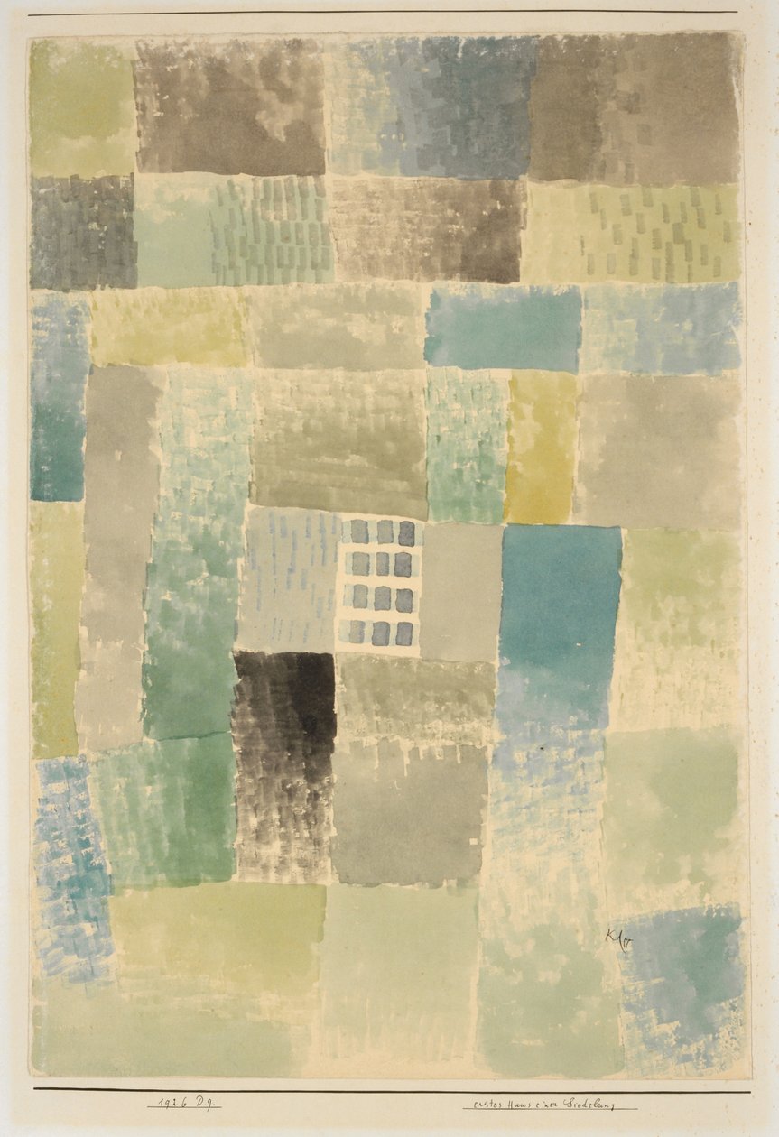 První dům osady, 1926. od Paul Klee