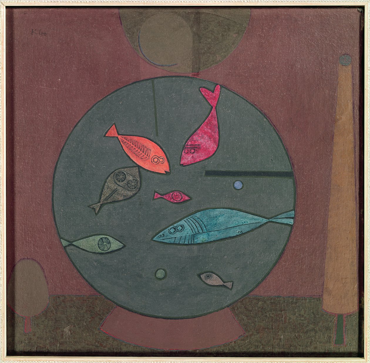 Ryby v kruhu od Paul Klee