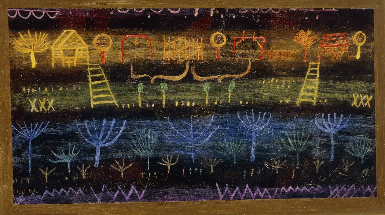 zahrada na úrovni; zahrada na rovině od Paul Klee