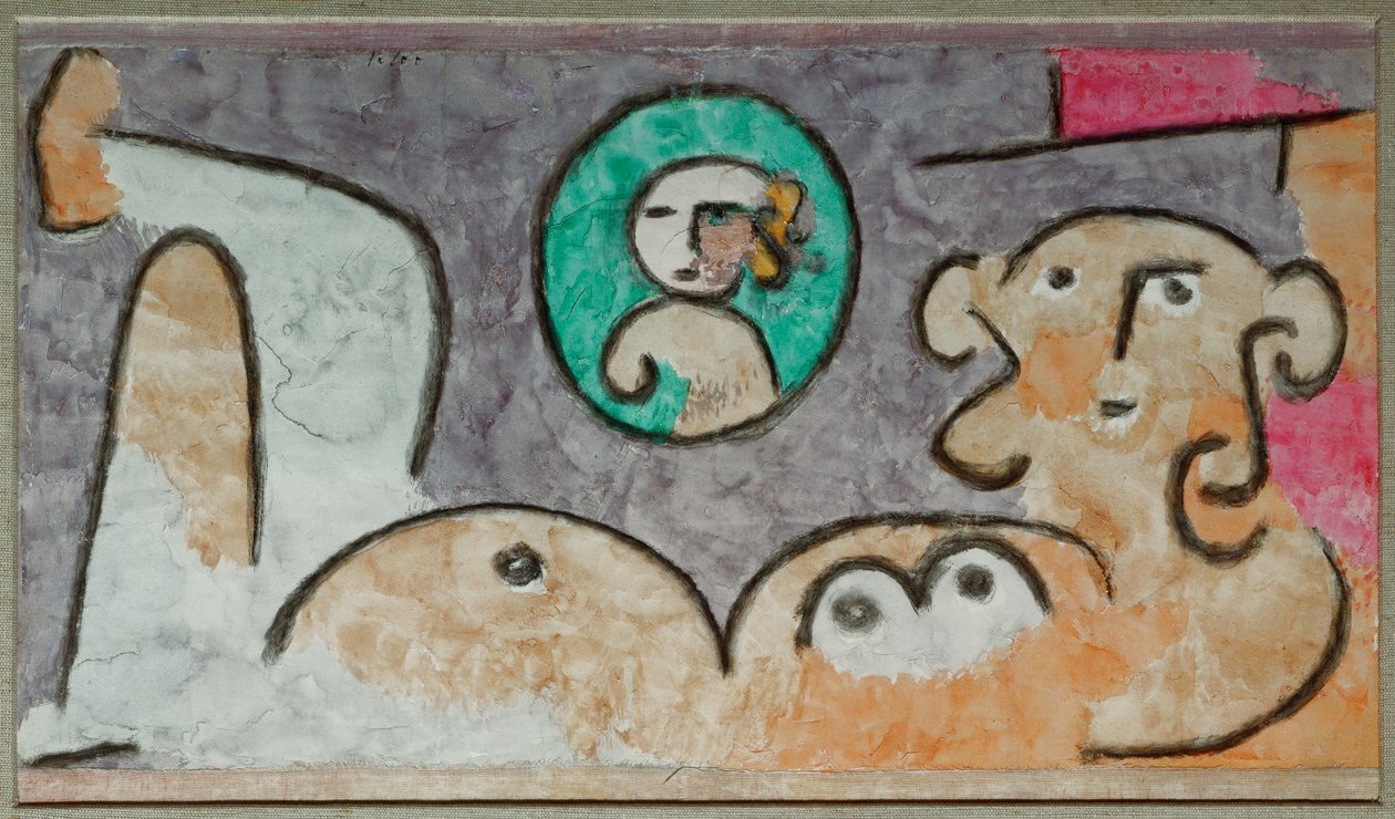 Gedanken an Nachkommenschaft - Přemýšlení o potomcích (akvarel) od Paul Klee