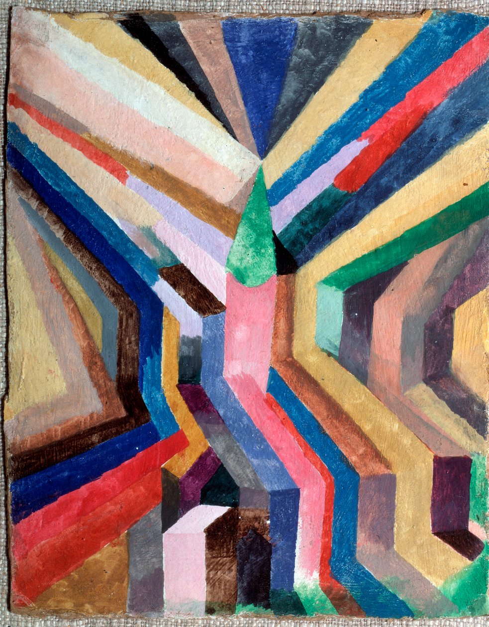 Zelený zvonek jako střed - Malba od Paul Klee