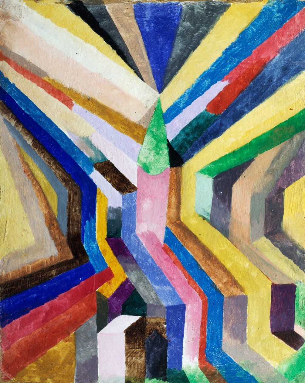 Zelený kostel a věž od Paul Klee