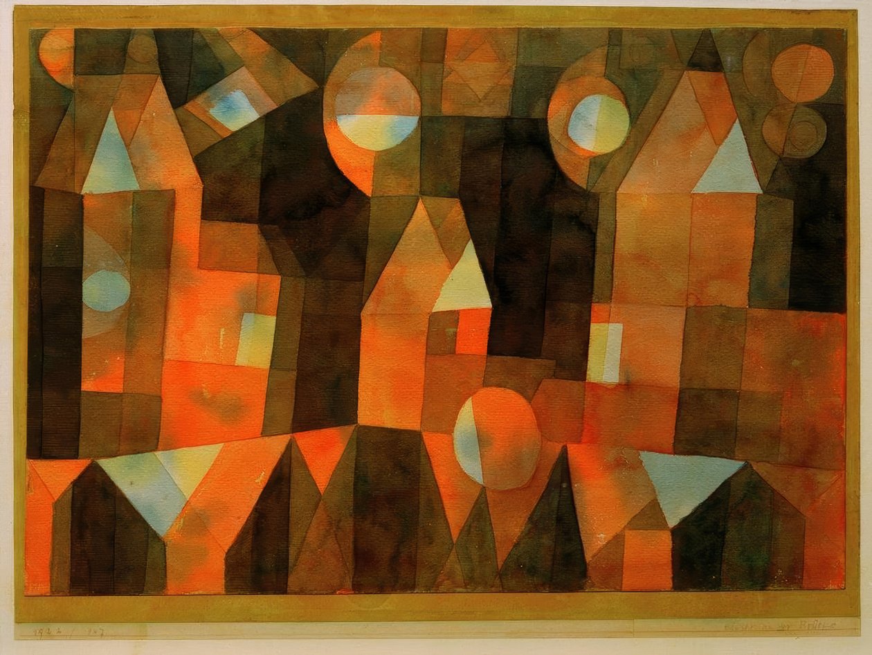 Domy na mostě od Paul Klee