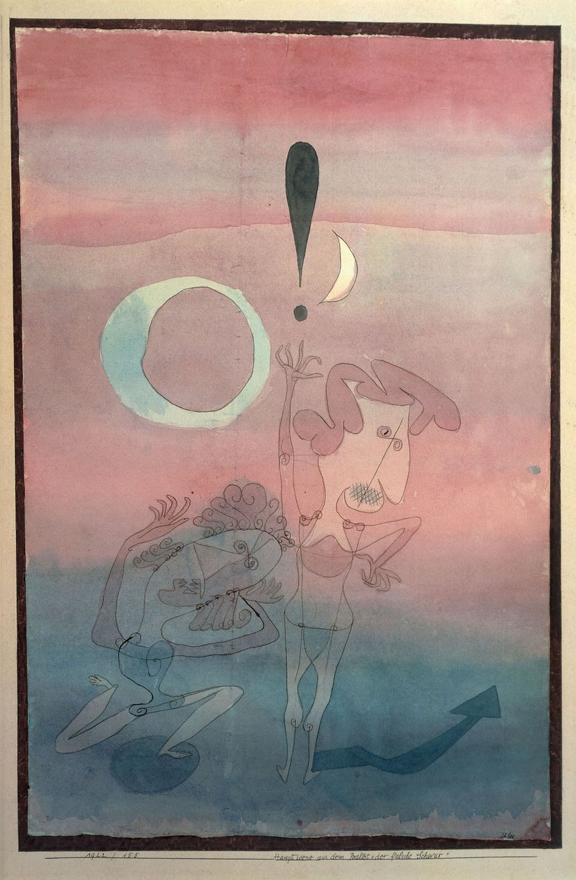 Hlavní scéna z baletu Falešná přísaha, 1922. od Paul Klee