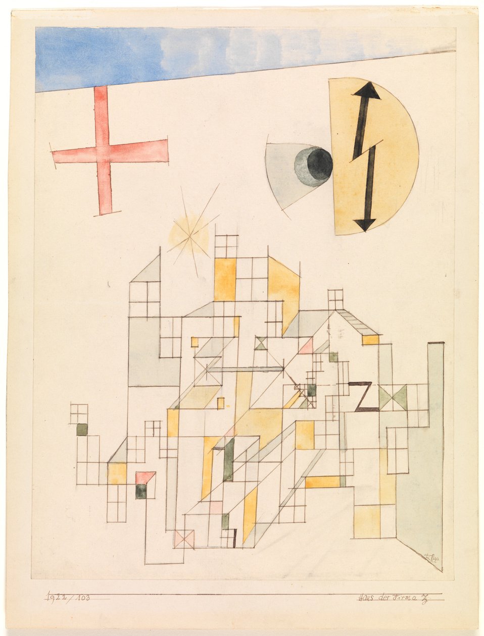 Haus der Firma Z (Dům firmy Z) od Paul Klee