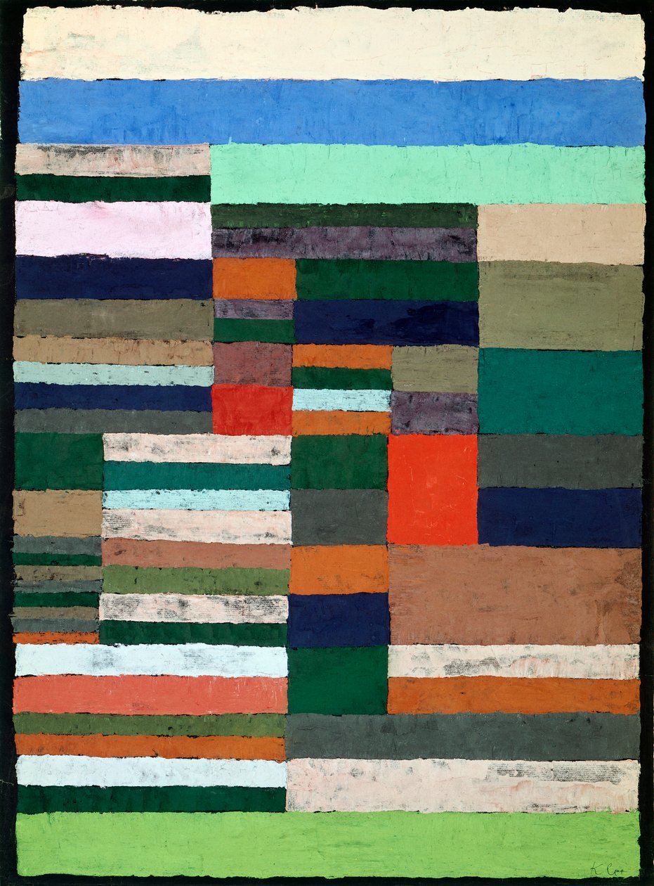 Individualizovaná výškopis pruhů Paul Klee (1879-1940), pastel na papíře od Paul Klee