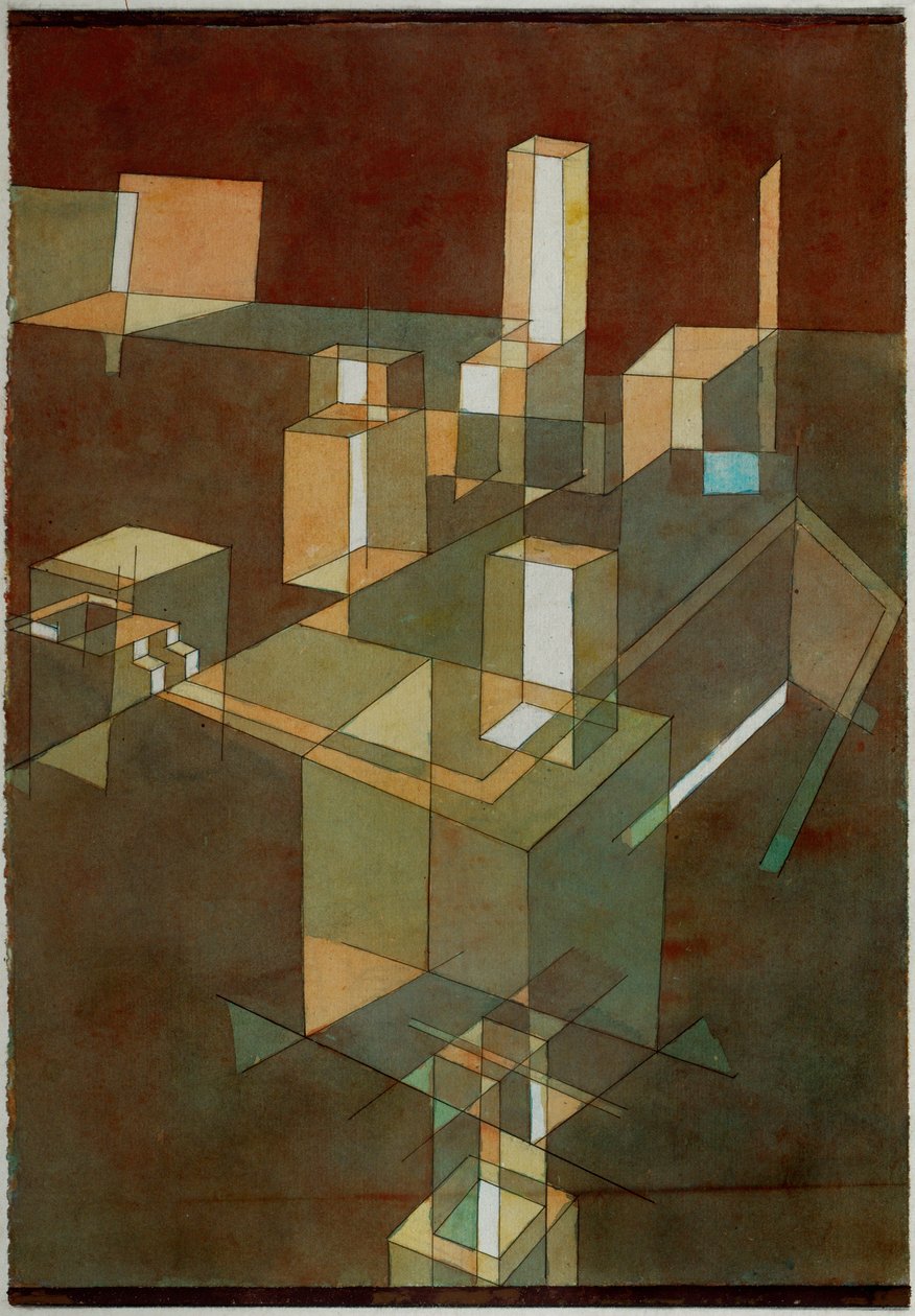 Italské město (olej na plátně) od Paul Klee