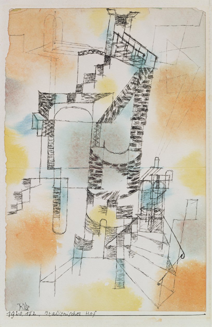 Italský dvůr od Paul Klee