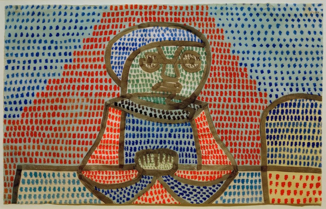 Chlapec u stolu od Paul Klee