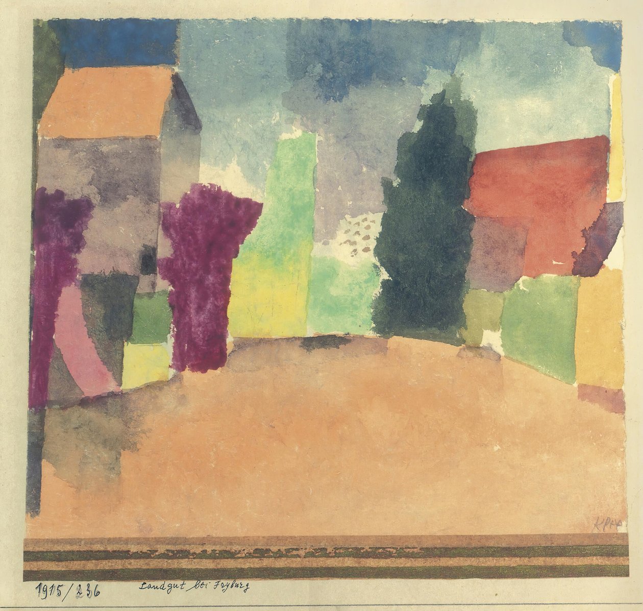 Landgut bei Fryburg Country House u Fribourgu, 1915. od Paul Klee