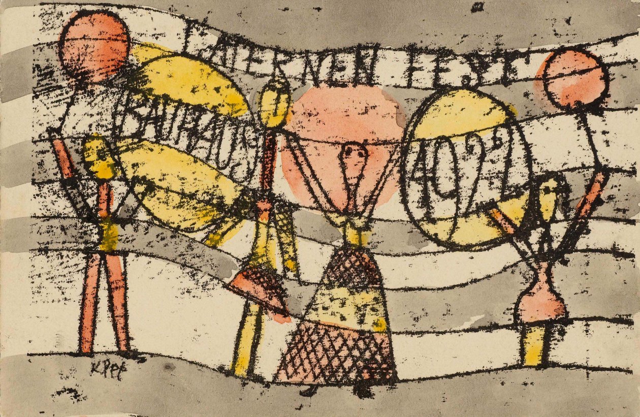 Laternenfest Bauhaus 1922, 1922. od Paul Klee