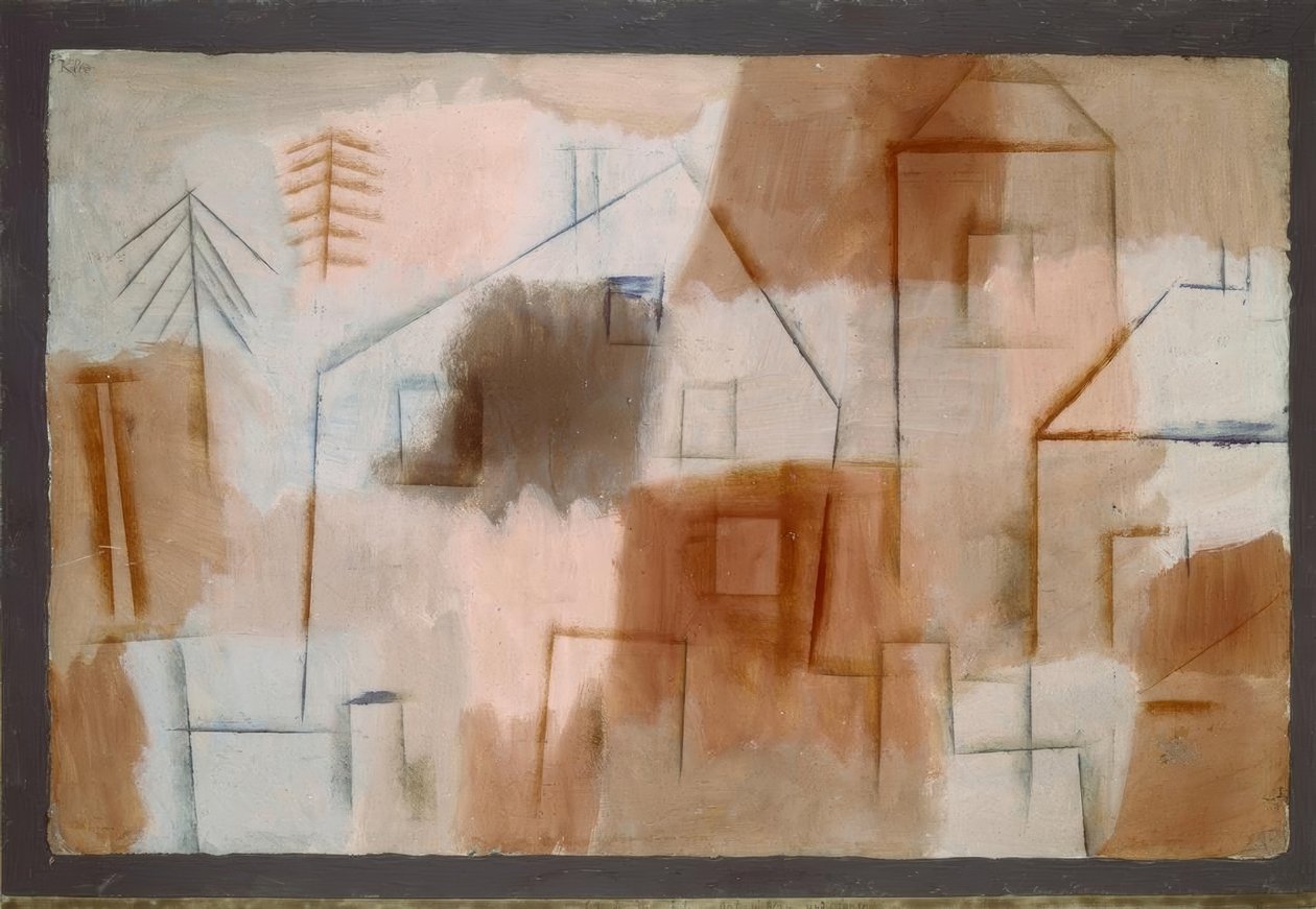 Umístěte v modré a oranžové barvě od Paul Klee