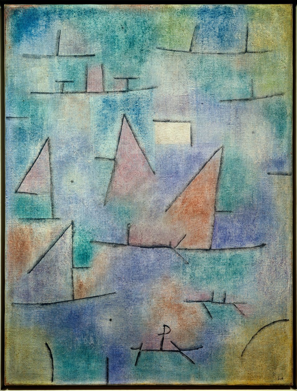 Přístav a plachetnice od Paul Klee
